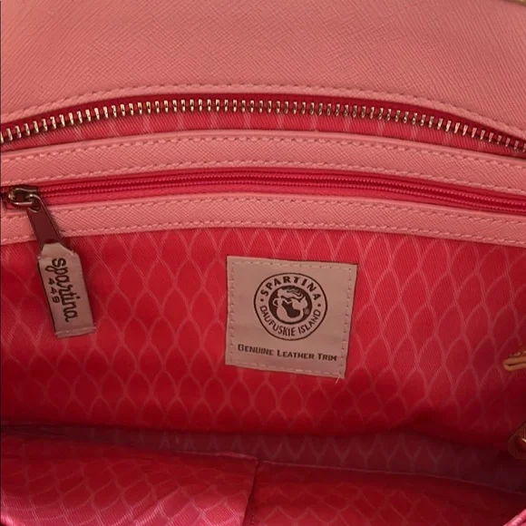 Spartina 449 Pink and Gold Tote Bag with Chic Design - Picture 6 of 6